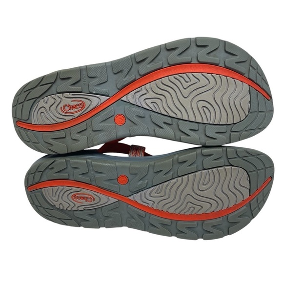 Chaco Sandals Adjustable Diamond Orange & Gray Women’s Size 11 - Picture 8 of 10